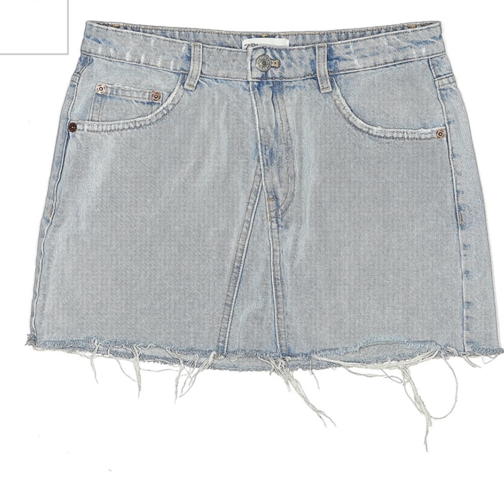 Zara denim mini skirt